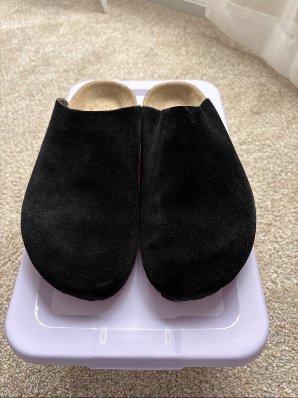 Seychelles Black Suede Slip-On Mules